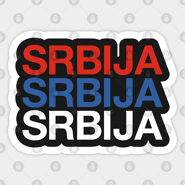 SERBIA Flag Sticker by eyesblau